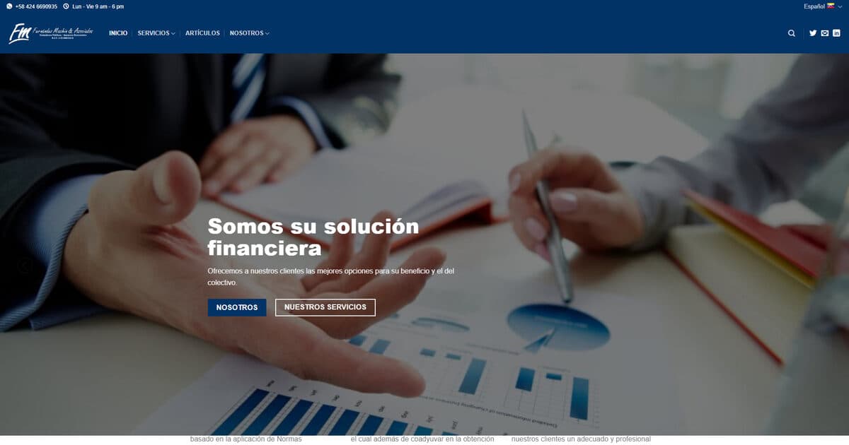 Fernández Machin & Asociados website redesign